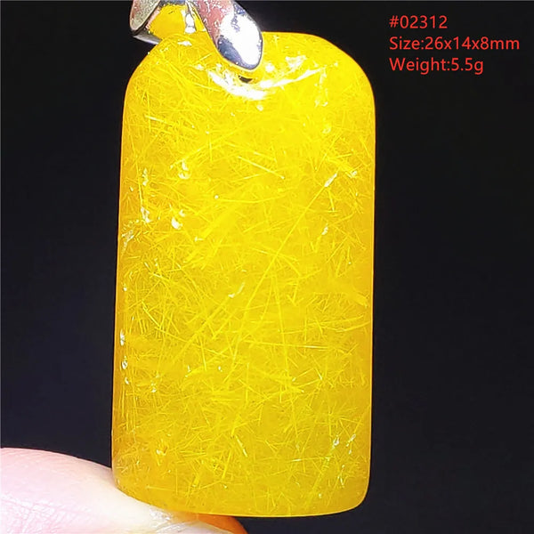 Gold Rutilated Quartz Pendant-ToShay.org