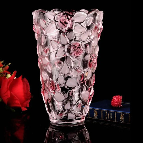 Rose Crystal Glass Vase-ToShay.org