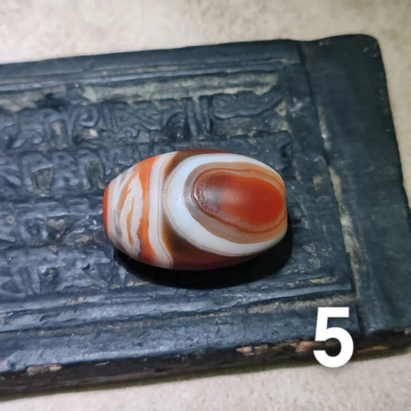 Red Carnelian Agate Dzi Bead-ToShay.org
