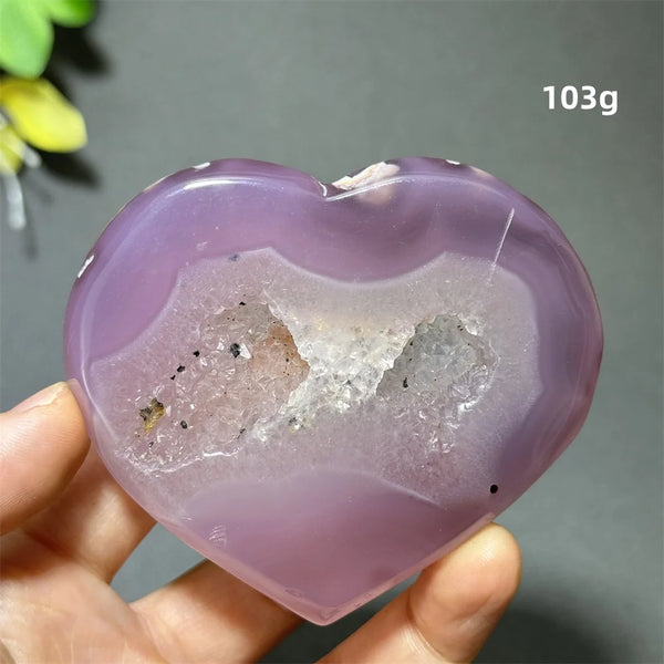 Purple Agate Geode Heart-ToShay.org