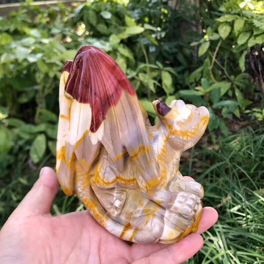 Yellow Mookaite Jasper Flying Dragon-ToShay.org