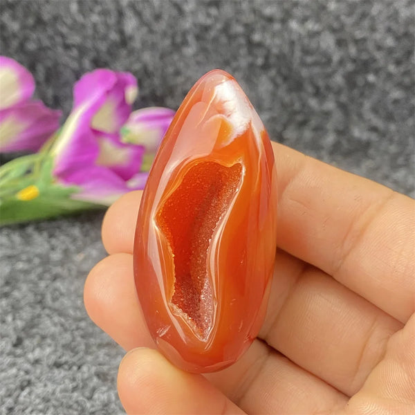 Red Agate Geode Crystal Egg-ToShay.org