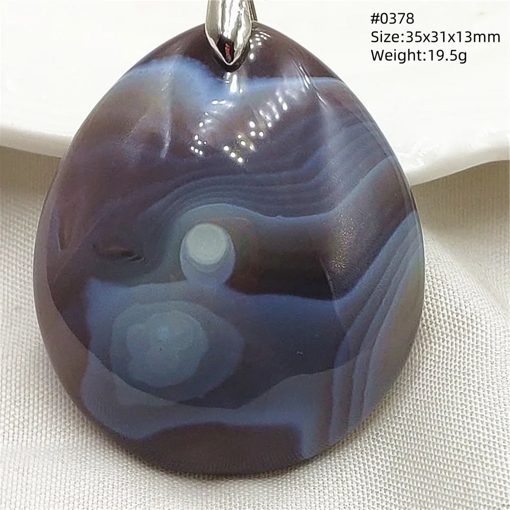 Grey Brown Agate Pendant-ToShay.org