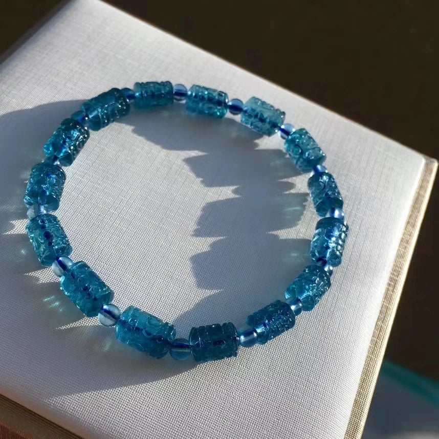 Blue Aquamarine Bracelet-ToShay.org