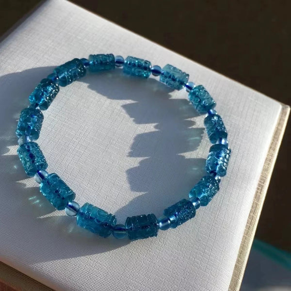 Blue Aquamarine Bracelet-ToShay.org
