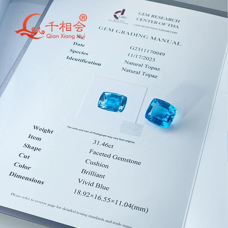 Blue Crystal Cut Topaz-ToShay.org