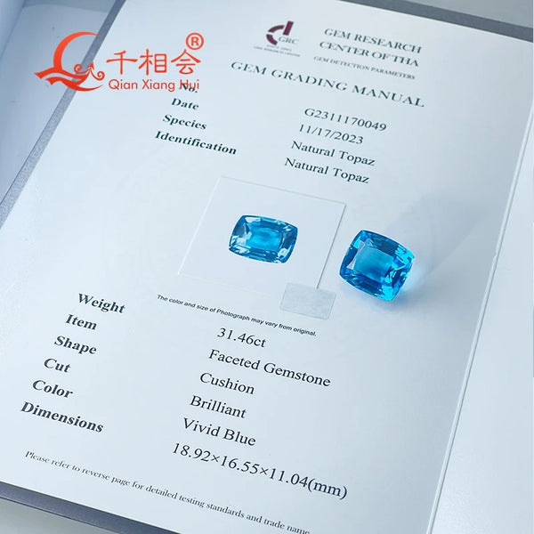 Blue Crystal Cut Topaz-ToShay.org