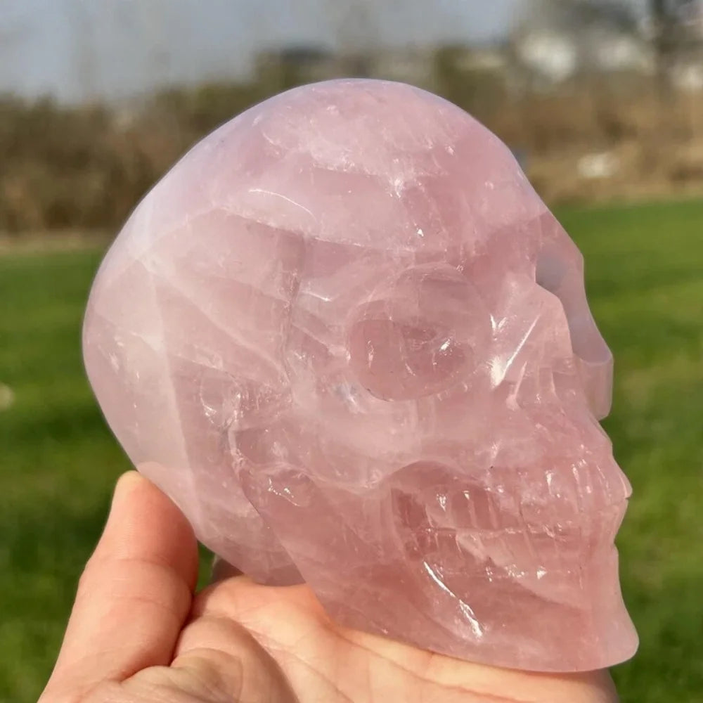 Pink Rose Quartz Skull-ToShay.org
