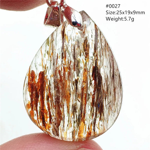 Gold Rutilated Quartz Pendant-ToShay.org