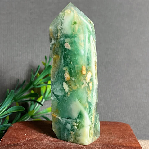 Green Jade Crystal Tower-ToShay.org