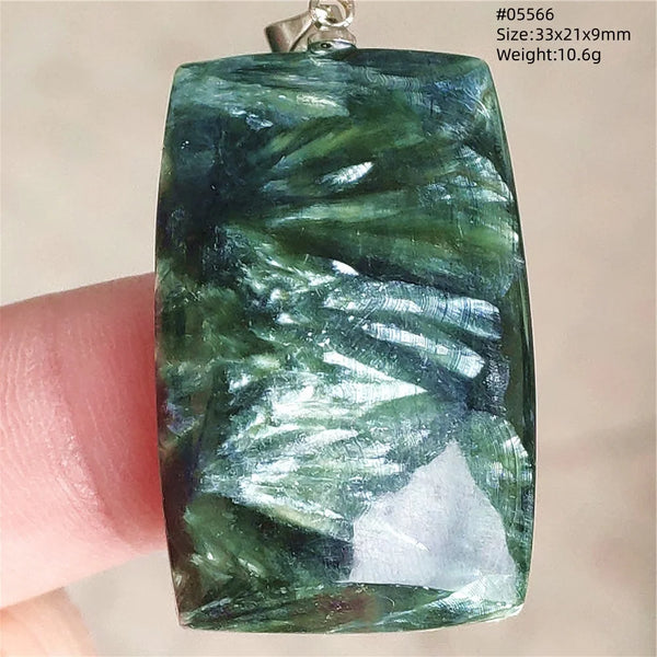 Green Seraphinite Pendant-ToShay.org
