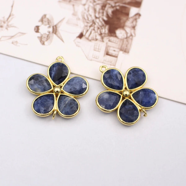Mixed Crystal Flower Charms-ToShay.org