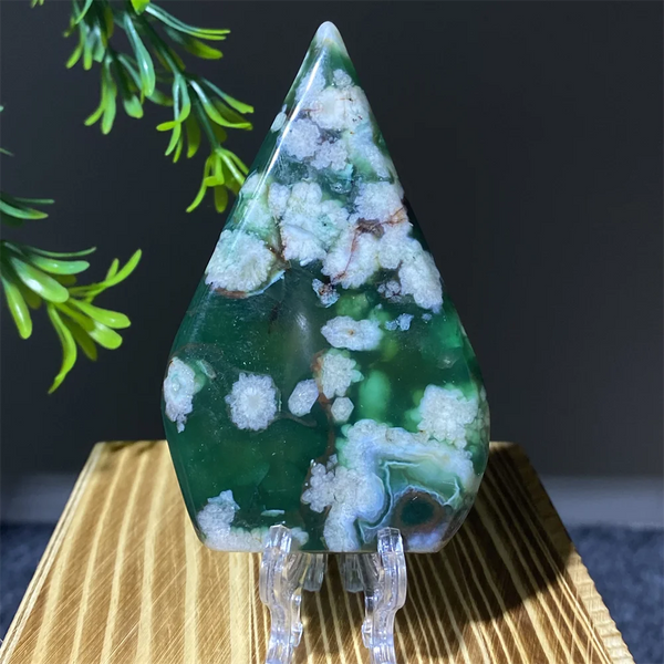Green Flower Agate Flame-ToShay.org