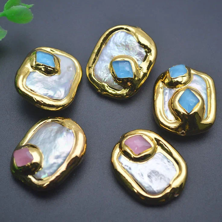 White Pearl Square Beads-ToShay.org