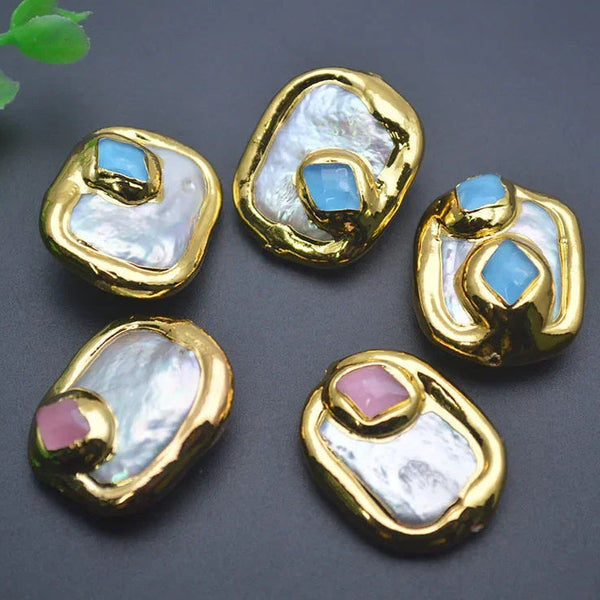 White Pearl Square Beads-ToShay.org