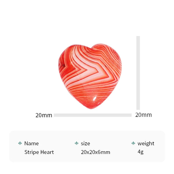 Mixed Stripe Agate Hearts-ToShay.org