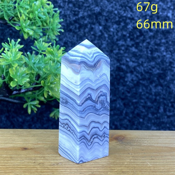 Blue Striped Agate Tower-ToShay.org