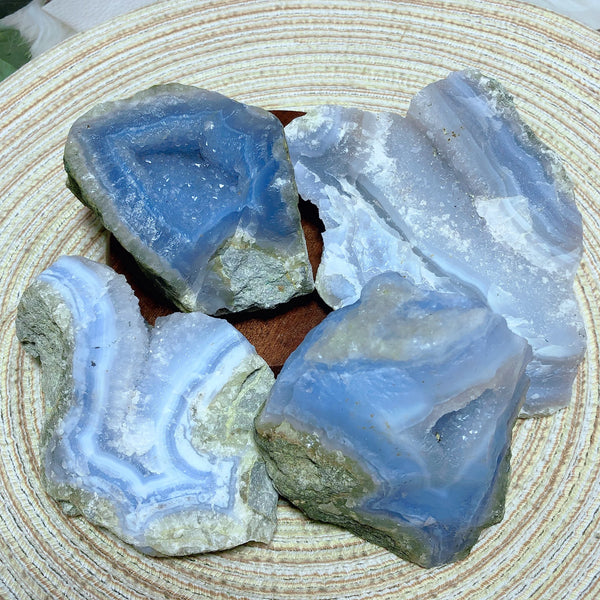 Blue Lace Agate Raw Stone-ToShay.org