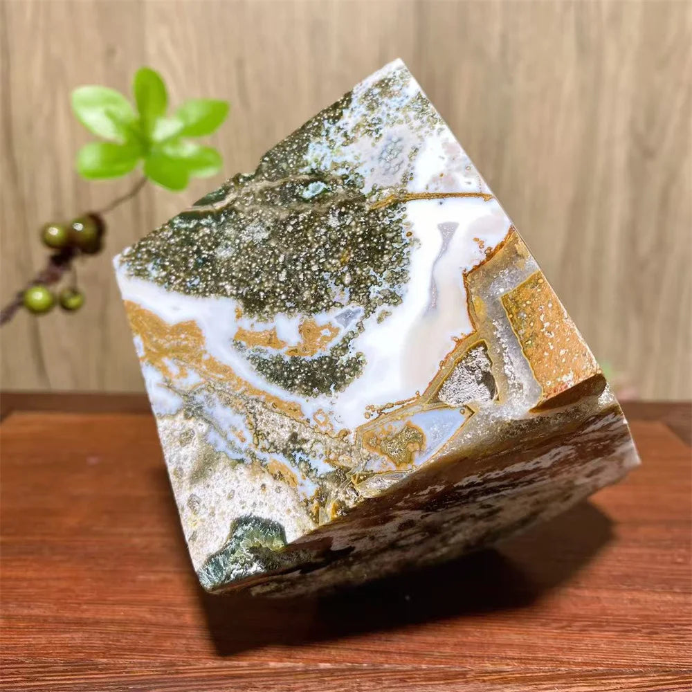 Green Ocean Jasper Cube-ToShay.org