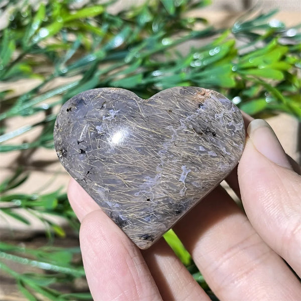Yellow Hair Agate Heart-ToShay.org