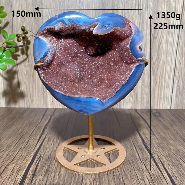 Red Amethyst Agate Heart-ToShay.org