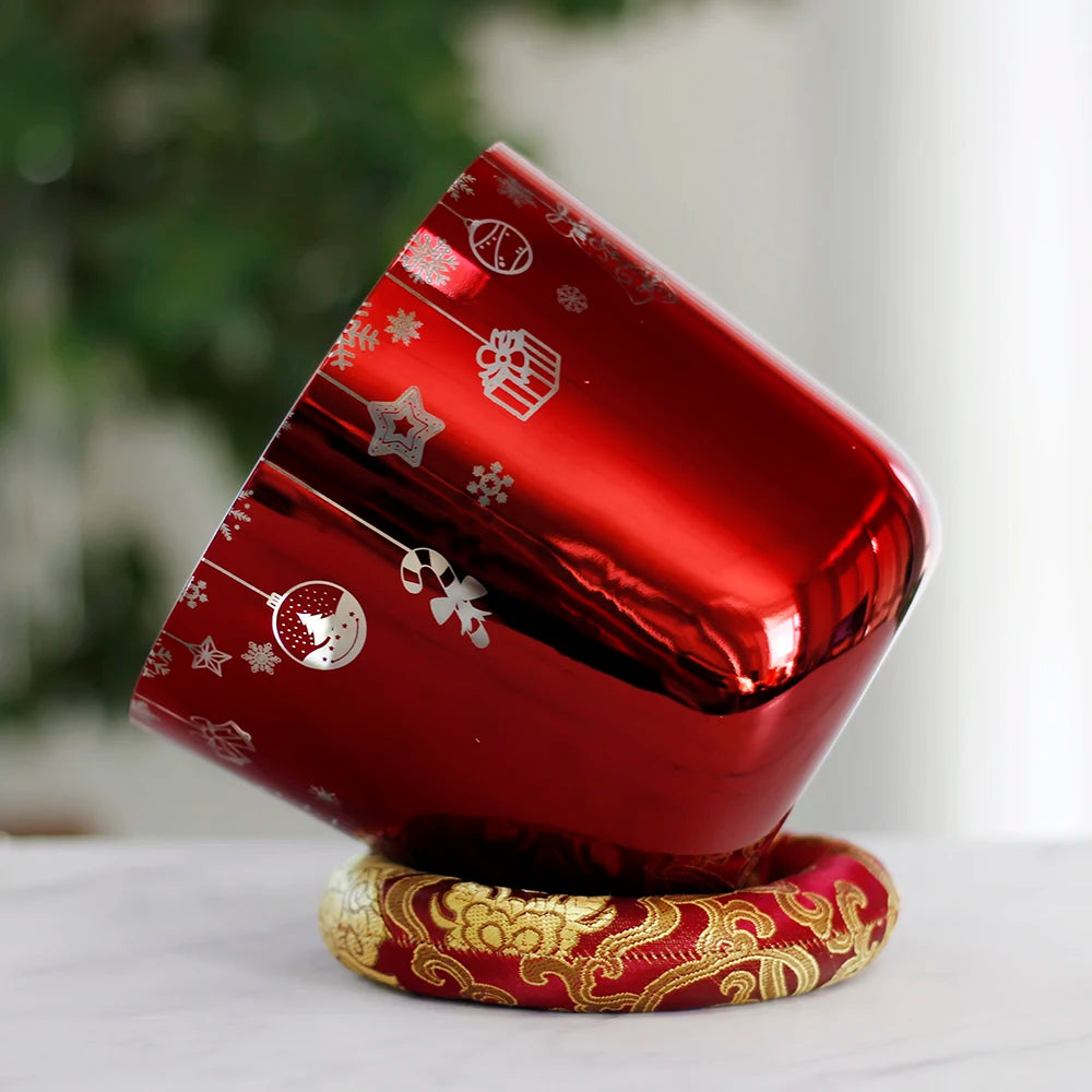 Red Christmas Singing Bowl-ToShay.org