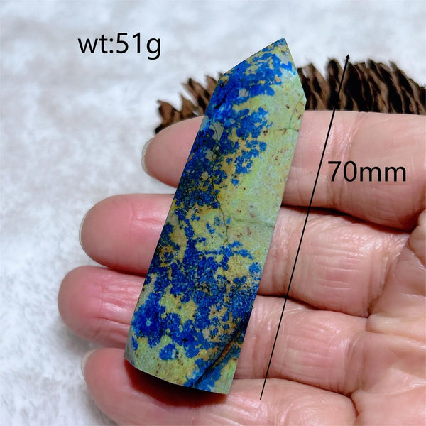Blue Azurite Chrysocolla Point-ToShay.org