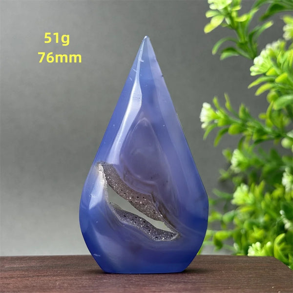 Blue Agate Geode Torch-ToShay.org
