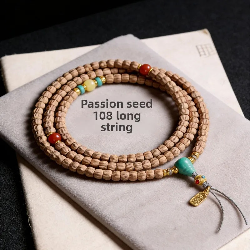 Brown Passion Seed Prayer Beads-ToShay.org