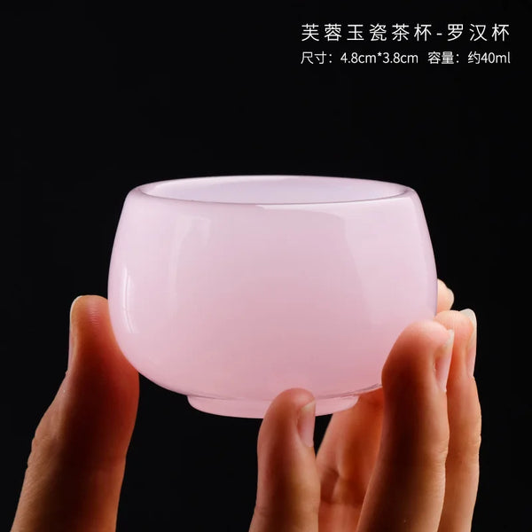 Pink Jade Porcelain Teacup-ToShay.org