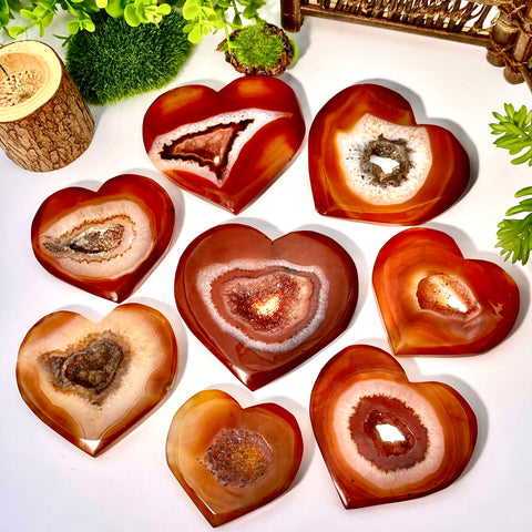 Orange Carnelian Geode Heart-ToShay.org