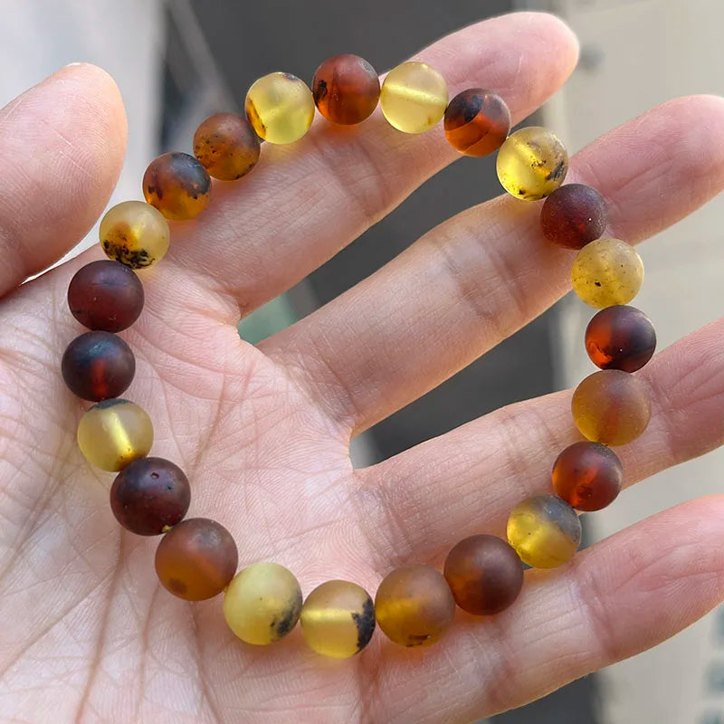 Yellow Amber Bead Bracelets-ToShay.org