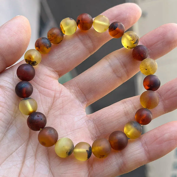 Yellow Amber Bead Bracelets-ToShay.org