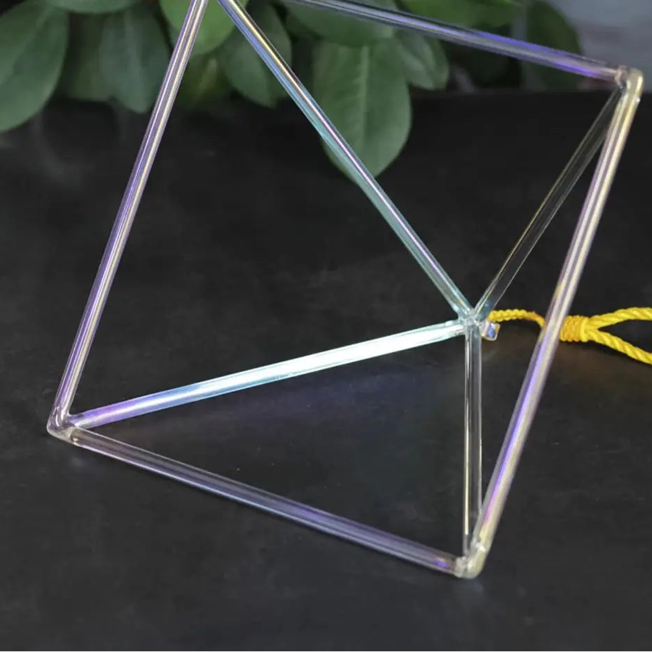 Clear Crystal Singing Pyramid-ToShay.org