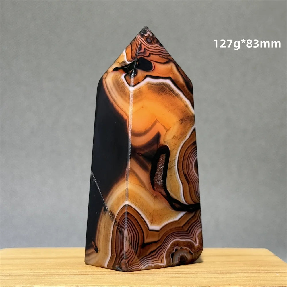 Orange Striped Agate Obelisk-ToShay.org