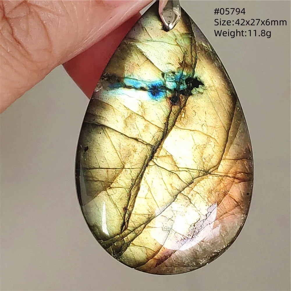 Blue Purple Labradorite Pendant-ToShay.org