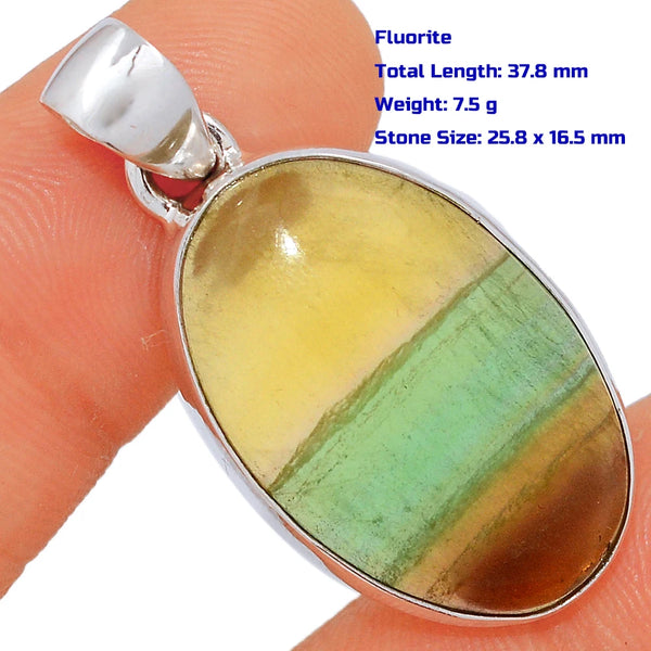 Rainbow Fluorite Pendant-ToShay.org