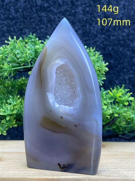 Blue Agate Geode Torch-ToShay.org