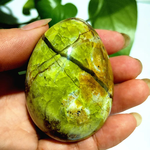 Natural Green Opal Crystal Palm Stone Yoga Exercise Spiritual Meditation Healing Crystals Room Decor Feng Shui Home Decortions-ToShay.org