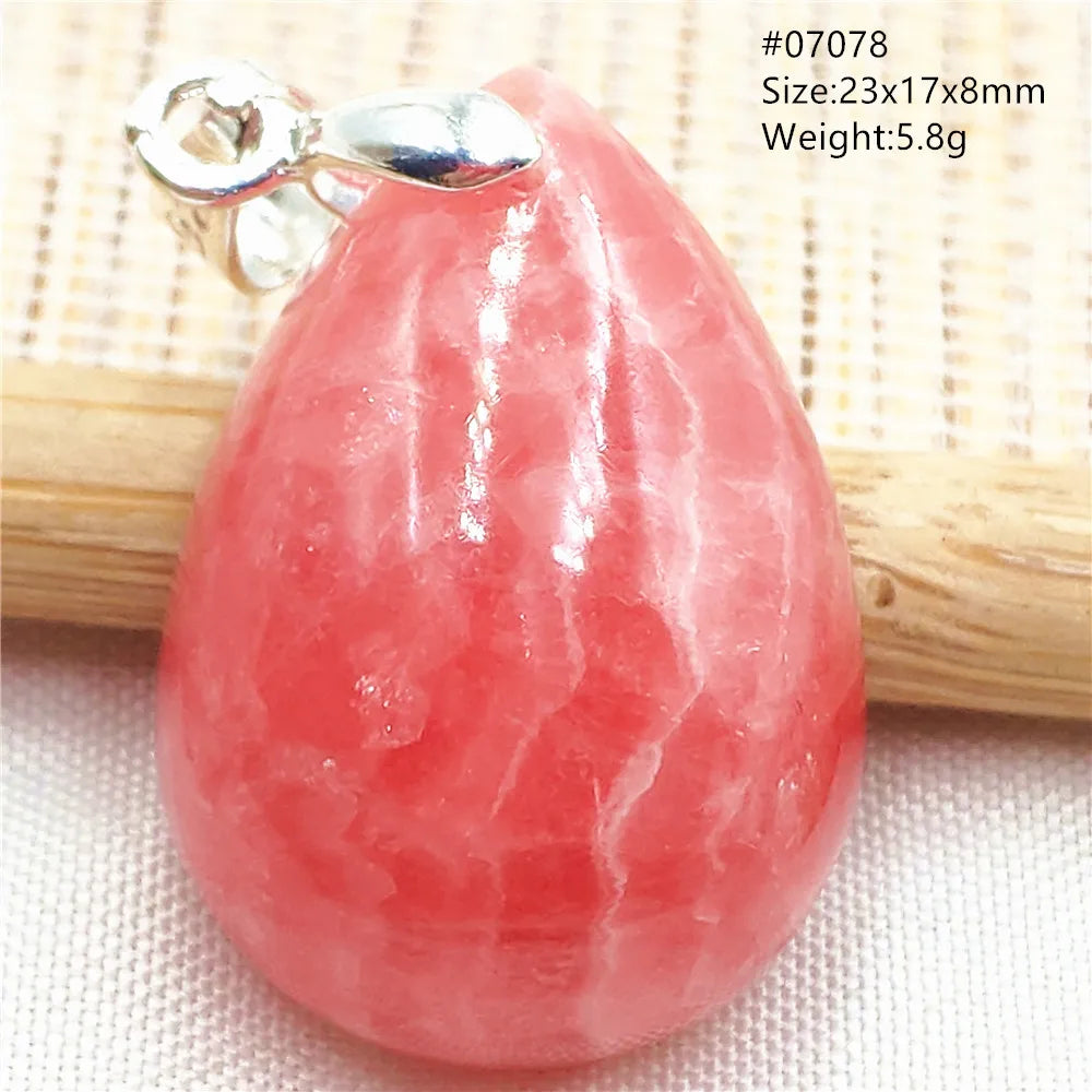 Red Rhodochrosite Pendant-ToShay.org