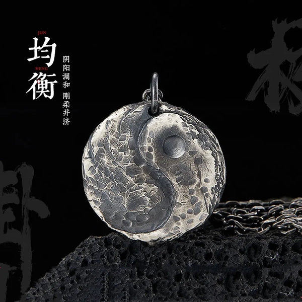 Silver Yin Yang Pendant-ToShay.org