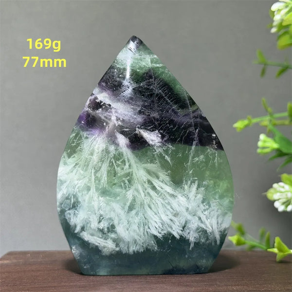 Green Feather Fluorite Torch-ToShay.org