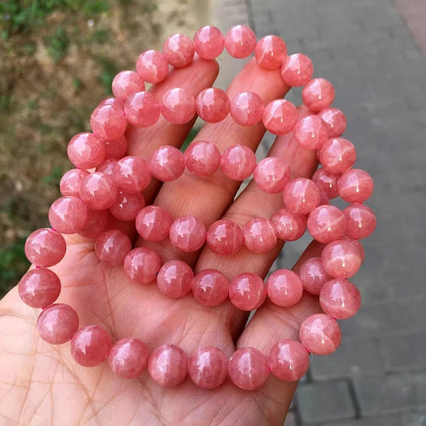 Red Rose Rhodochrosite Bracelet-ToShay.org