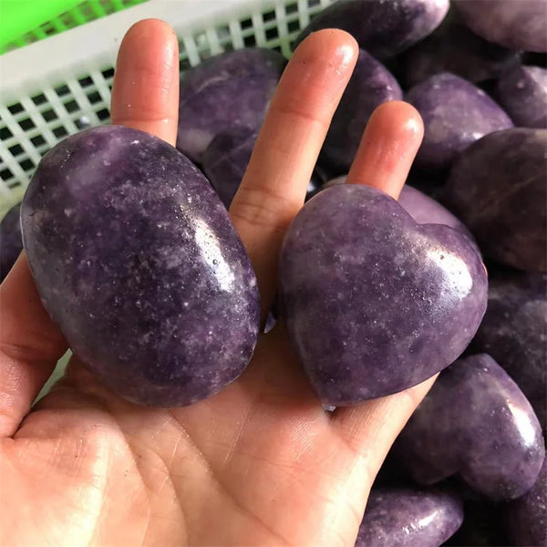 Purple Lepidolite Heart-ToShay.org