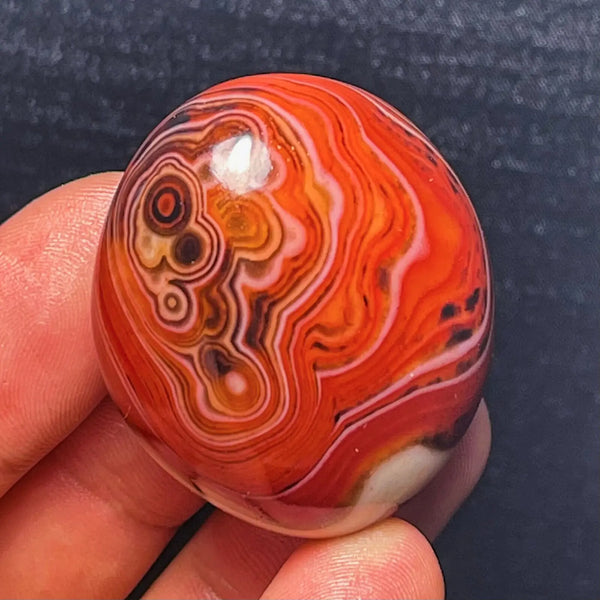 Red Silk Banded Lace Agate-ToShay.org