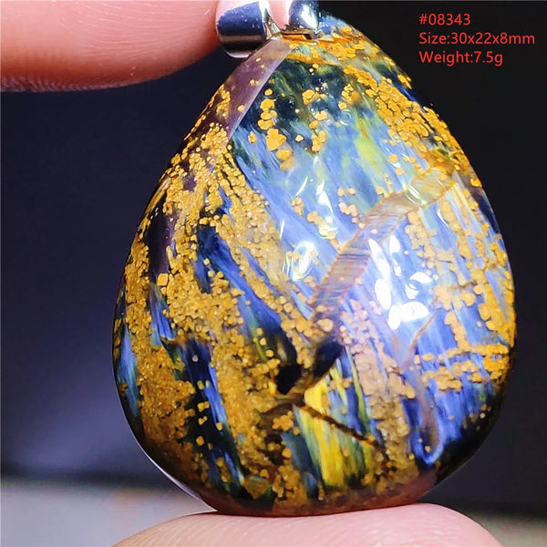 Blue Pietersite Chatoyant Pendant-ToShay.org