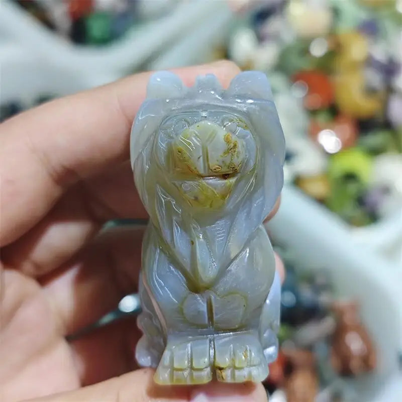 Grey Agate Lion-ToShay.org