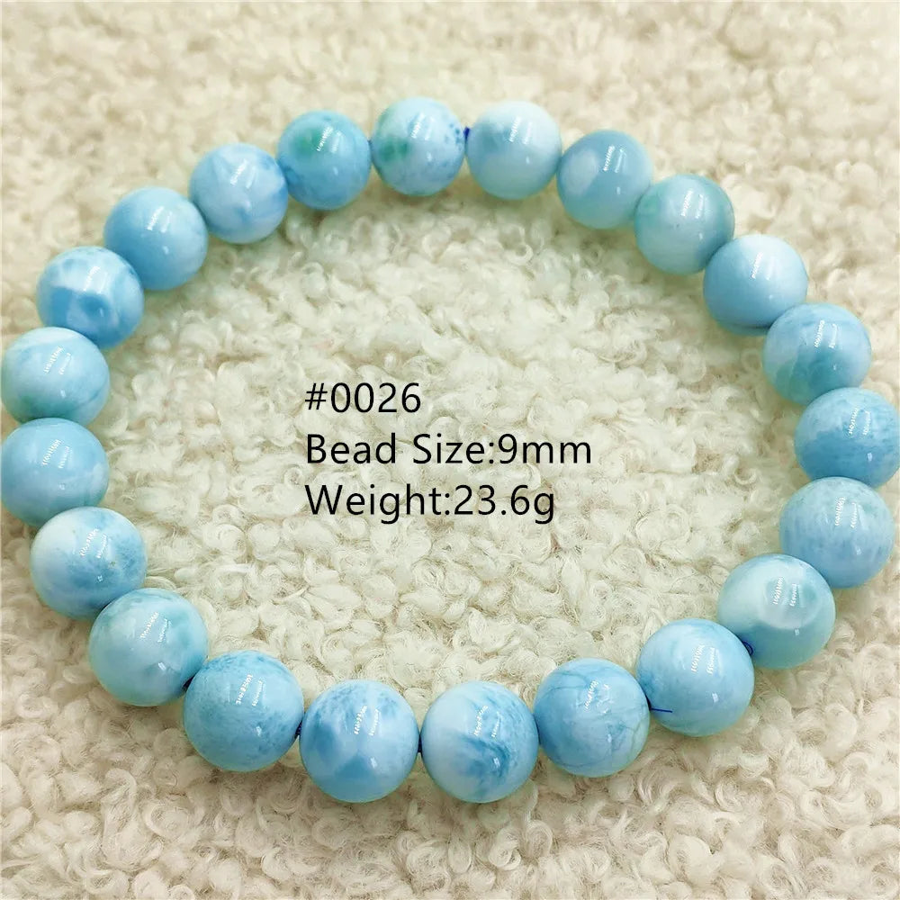 Blue Larimar Bead Bracelet-ToShay.org