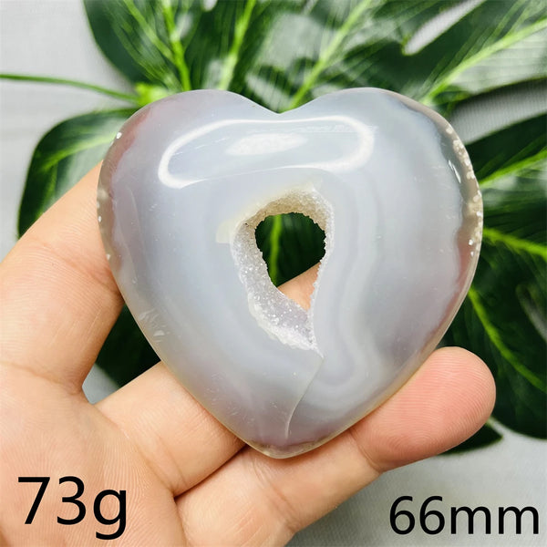 Grey Agate Geodo Heart-ToShay.org
