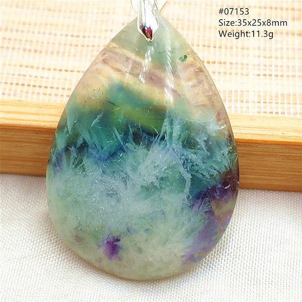 Blue Feather Fluorite Pendant-ToShay.org